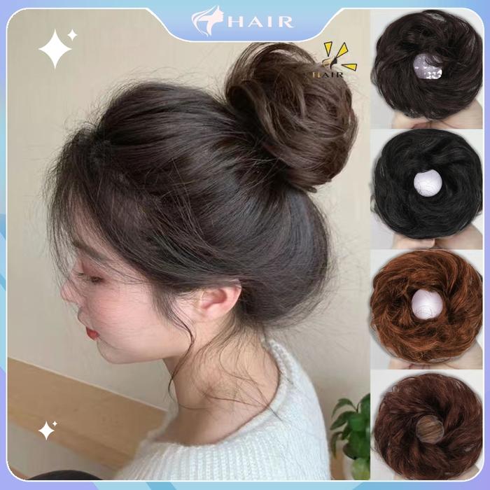Gambar T-HIR-0138 Cepolan rambut palsu Karet Scrunchie/Korean Fun Bun/ Hair Bun/ Cepol Sanggul Instan/ Wig Cepol/ Jepit Cepol Rambut Palsu/Cepol Rambut Palsu/Sanggul Ikat Rambut Palsu Extension Hairclip jepit  keong - Hitam alami dari hihairfashion undefined Tokopedia