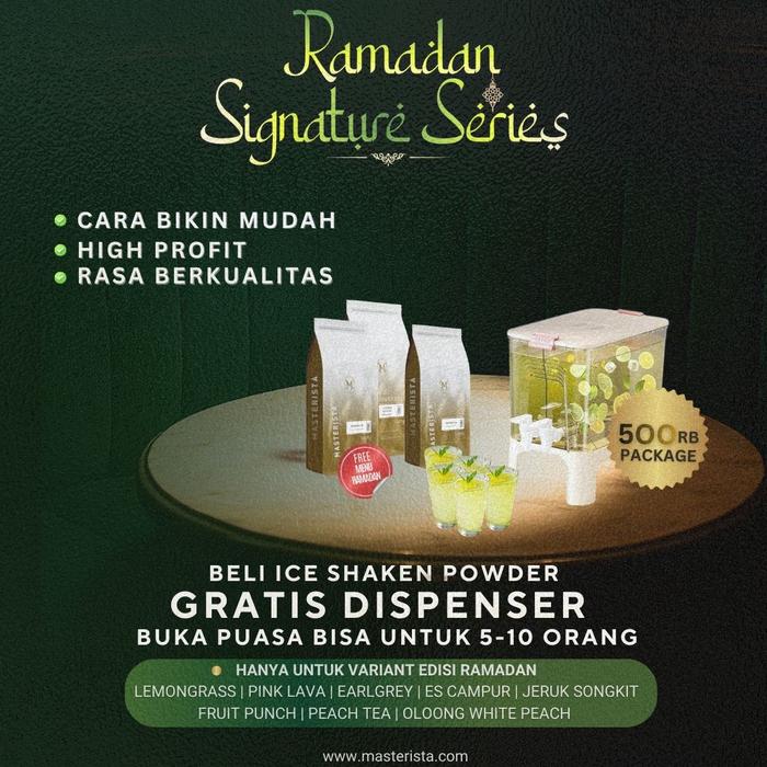 Gambar (PROMO RAMADAN SIGNATURE SERIES) Masterista Ice Shaken Powder - Paket Gratis Dispenser Minuman - PROMO DISPENSER 500 RB dari Masterista Indonesia Official undefined Tokopedia