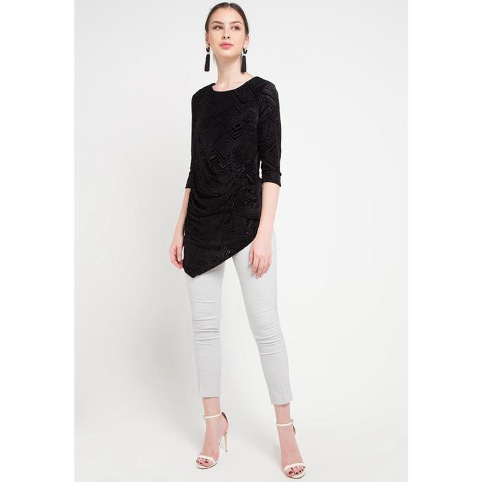 Gambar White Mode Riya Blouses Wanita - Black, S dari WHITE MODE undefined Tokopedia