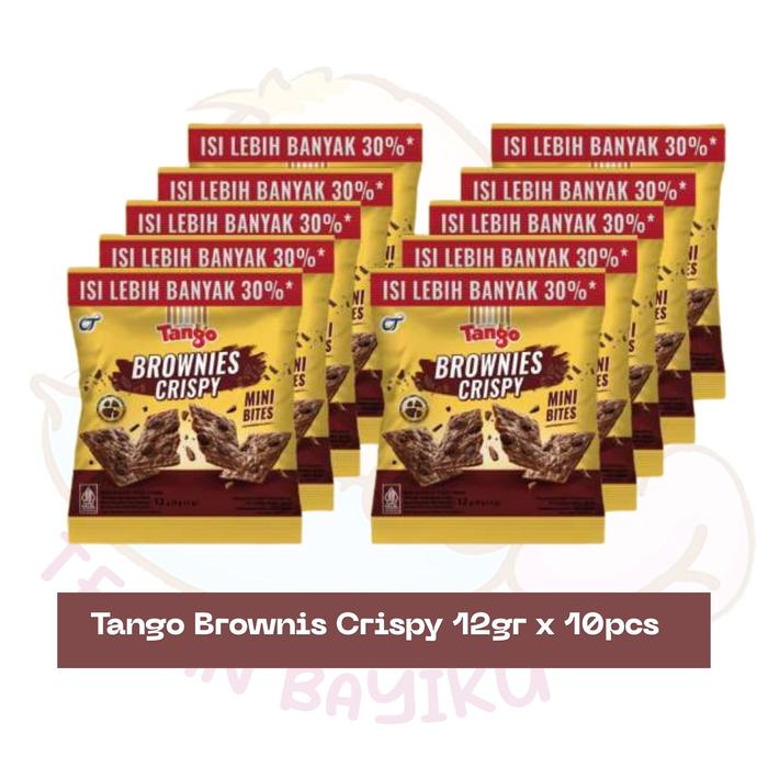 Gambar TANGO BROWNIES CRISPY (12GR X 10PCS) TANGGO BROWNIS KRISPY CHOCO CHIPS KUKIS KEMASAN RENCENG - TANGO BROWNIES RENCENG dari TemanBayiku_NEW undefined Tokopedia