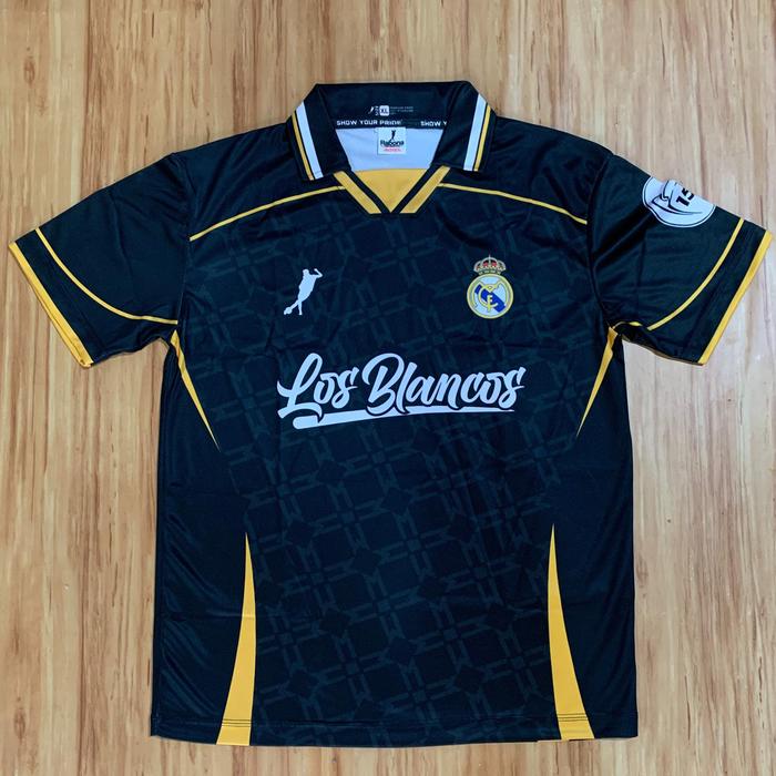 Gambar JERSEY REAL MADRID VINTAGE/HITAM LIST KUNING/JERSEY RETRO/LOSBLANCOS - S dari TRIPLE FIVE JERSEY undefined Tokopedia