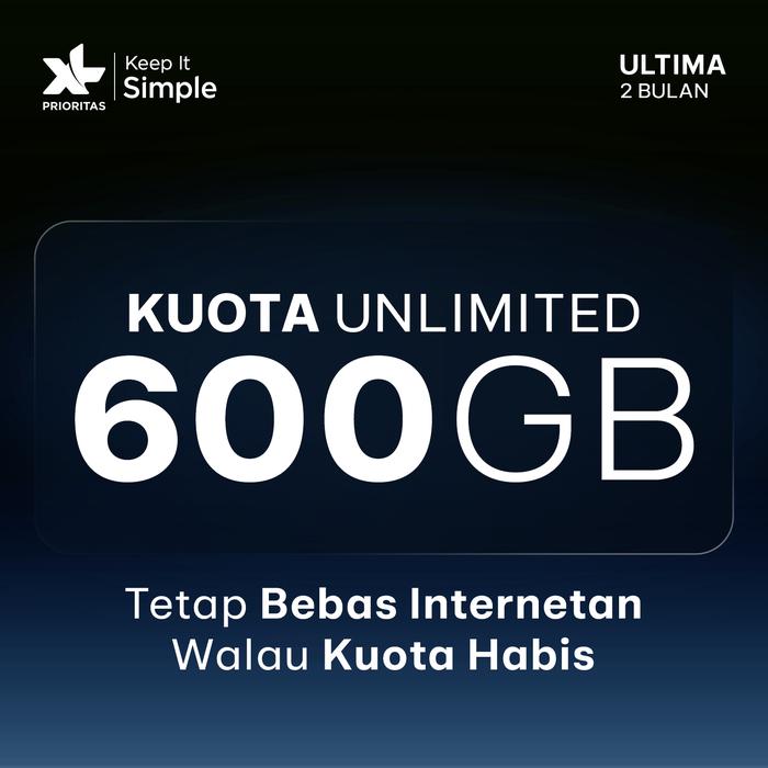 Gambar Kartu Perdana XL PRIORITAS Ultima Unlimited FUP 300GB/bln - 2 Bulan dari XL PRIORITAS_NEW undefined Tokopedia