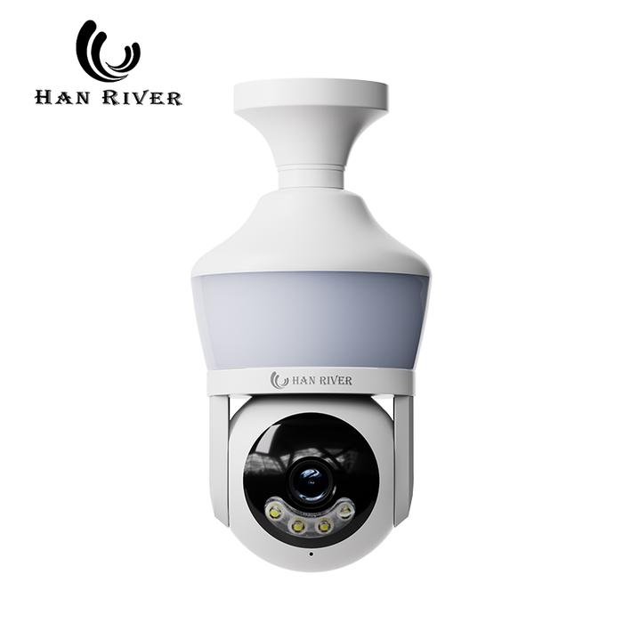 Gambar HAN RIVER Smart CCTV Bohlam Kamera - Kamera WiFi Wireless 360° Tracking, Full HD 3MP, Dual Screen Linkage, Voice Control, Smart Home Security, Tahan Air IP65, Bisa Dipantau via HP 24 Jam - Putih dari HANRIVER undefined Tokopedia