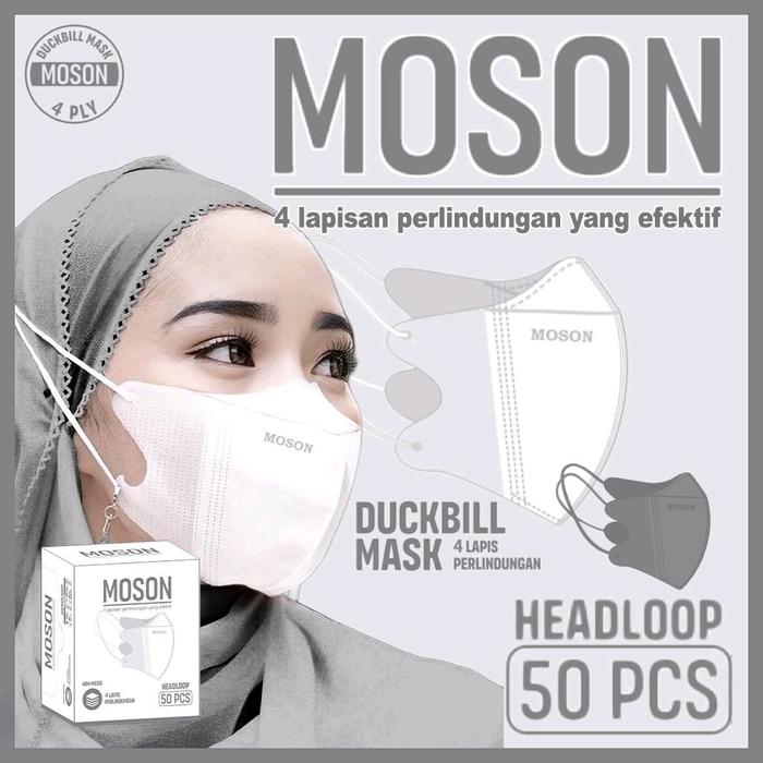 Gambar masker duckbill sensa tali HIJAB masker tali hijab isi 50pcs - MOSON hijab putih dari yuliaasni banjarmasin undefined Tokopedia
