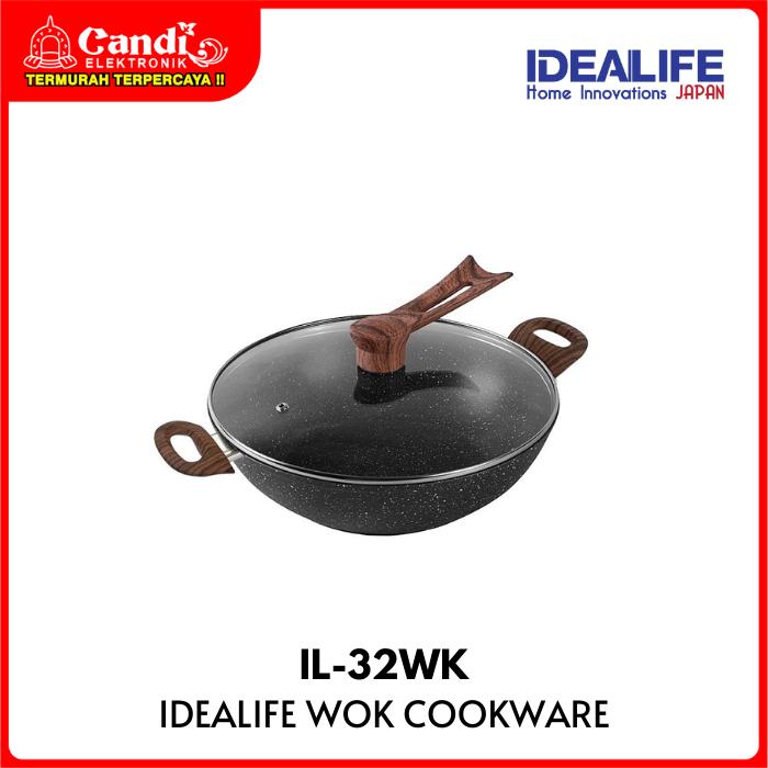 Gambar IDEALIFE Wokpan Wajan Penggorengan IL-32WK - diameter 32 cm dari CANDI ELEKTRONIK undefined Tokopedia