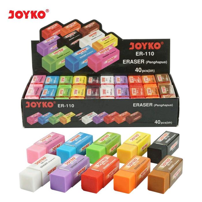 Gambar 1 Pak(isi 40 Pcs ) Penghapus joyko Warna warni Kecil  ER-110 hapusan warna warni kecil  karet stationery Alat Tulis Hitam Putih - 10 Pcs hapusan joyo kecil warna Er-110 dari Jasinga Juara undefined Tokopedia