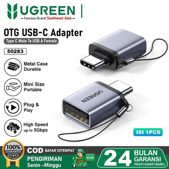 Gambar UGREEN OTG Type C To USB 3.0 Charging,Data Transfer,HDD Eksternal ETC - 50283 OTG USB dari Starcomp Solo undefined Tokopedia