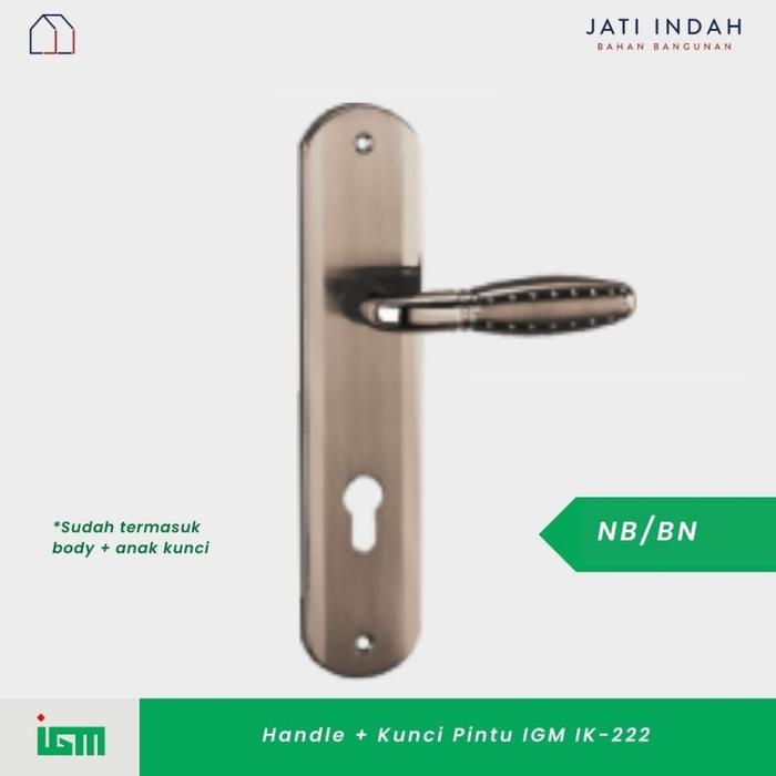 Gambar Handle Kunci Pintu Set IGM IK-222 / Slot / Gagang Pintu - NB/BN, Besar dari Jati Indah Bahan Bangunan 2 undefined Tokopedia