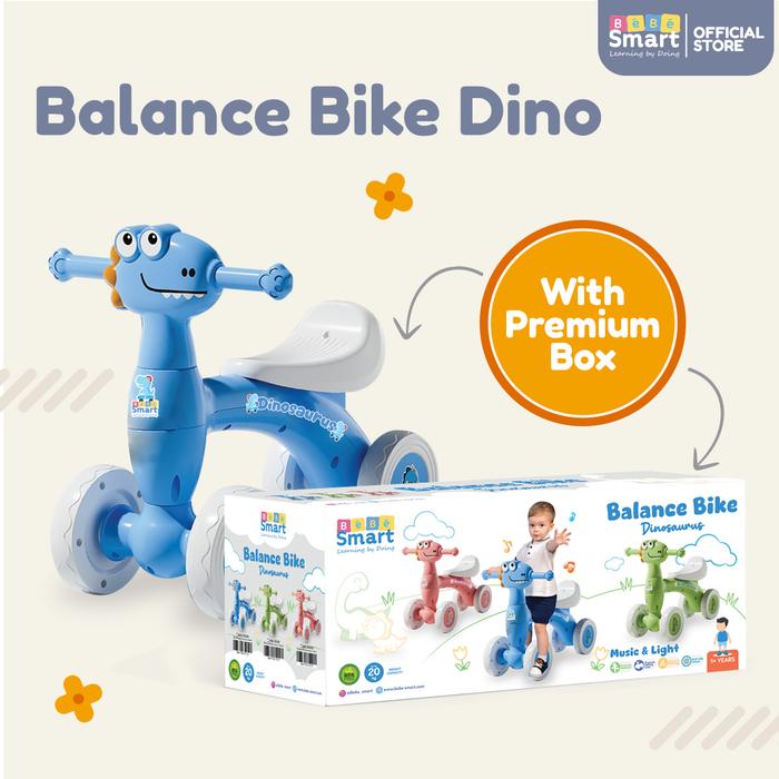 Gambar Mainan Sepeda Anak | BEBE SMART Balance Bike Dinosaurus | Balance Bike Robot | Sepeda Keseimbangan - Blue Dinosaurus dari Bebe Smart undefined Tokopedia
