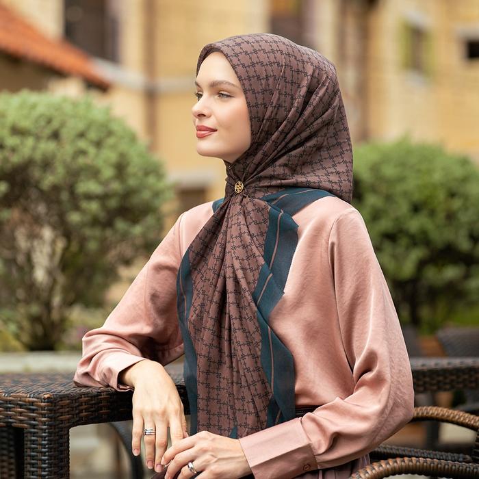 Gambar Heaven Lights - Serenite Scarf - Hijab Motif Monogram - Lagoon dari Heaven Lights Official undefined Tokopedia
