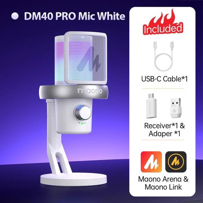 Maono DM40 Pro | DM-40 Pro USB Condenser Gaming Microphone for Streaming | Podcast | Recording | Voice Over