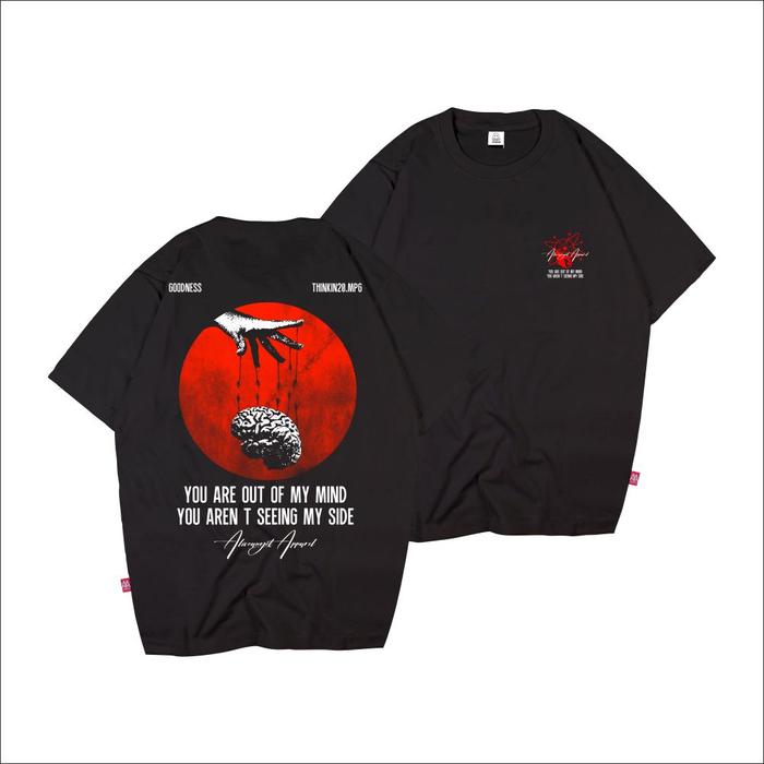 Gambar KAOS DISTRO PREMIUM / KAOS PRIA WANITA DISTRO TERBARU / T-SHIRT ATASAN HITAM UNISEX / BAJU OBLONG COWOK DEWASA KATUN COMBED 30S FULL TAG & LABEL TANGAN PENDEK POLOS SABLON PLASTISOL KEREN SANTAI Panjang Kain - BRAIN DAMAGE, M dari STRUGGLE.CO undefined Tokopedia