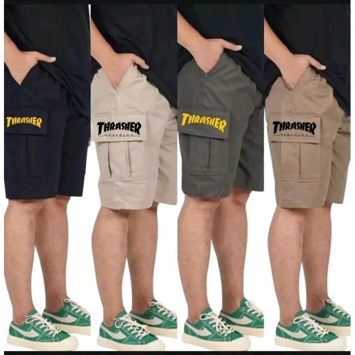 Gambar PROMO !! 100 RIBU DAPAT 4 PCS CELANA PENDEK CARGO PREMIUM KEREN - 4 paket warna berbeda, M dari KIRANA COLLECTION. undefined Tokopedia