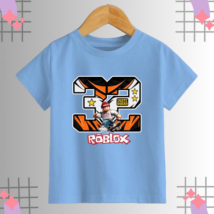 Gambar KOKO IMPORT - Baju Kaos Jersey Angka Roblox Anak Laki-laki Usia 2-16 Tahun Bahan Katun Halus - biru muda, XXXL dari koko import undefined Tokopedia