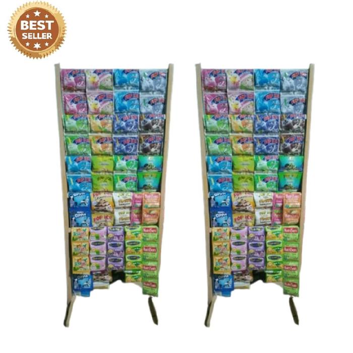 Gambar Rak Warung Rak Jajanan Rencengan/Rak Kopi Sachet Angkringan/Rak Snack Rak Kayu Penyimpanan Serbaguna Rack dari POLACENTRAL undefined Tokopedia