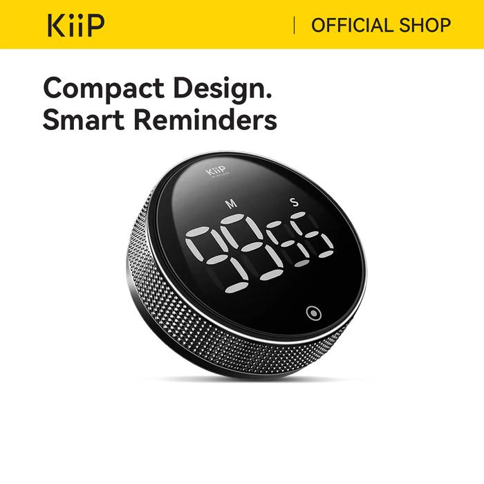 Gambar KiiP Digital Timer LED Magnetic Stopwatch Alarm Kitchen Pengatur Waktu Memasak Kitchenware Besi - Hitam dari KiiP Official undefined Tokopedia