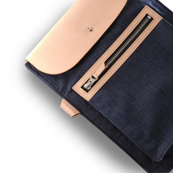 Gambar VOYEJ Tablet Sleeve - sarung tablet - Blue dari Voyej Leather Goods undefined Tokopedia