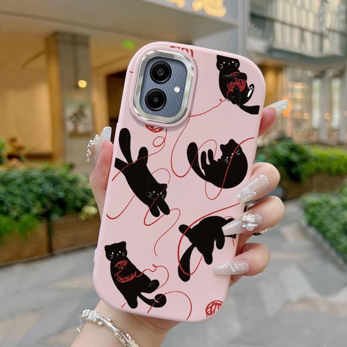Casing Hp Untuk Samsung Galaxy A06 Case Kucing Kartun Lucu Casing ponsel silikon lembut kasing Anti guncangan Cesing pelindung Baru Cover Softcase ...