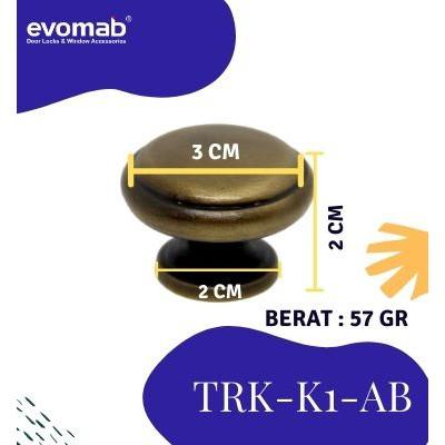 Gambar evomab Tarikan Laci / Tarikan Lemari / Furniture Fitting TRK-K1 - ANTIK BRASS dari evomab Kota Administrasi Jakarta Barat Tokopedia