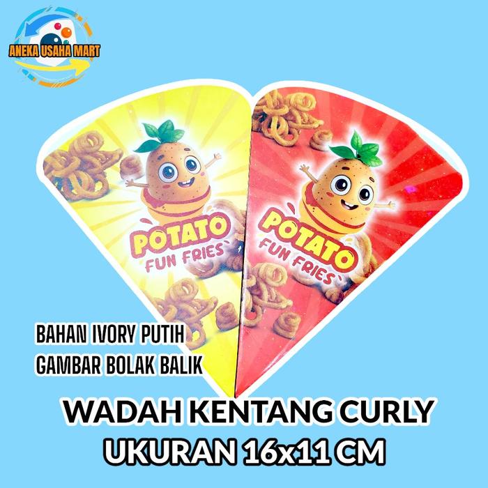Gambar Promo 50 Pcs Kertas Kentang Curly - Wadah Potato Fun Fries - Bungkus Potato Curly - Kemasan Kentang Keriting dari ANEKAUSAHAMART undefined Tokopedia
