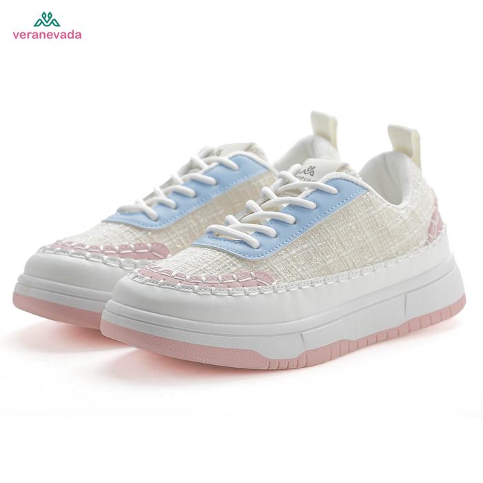 Gambar VN Sepatu Wini Cewek Sneakers Wanita Sport Shoes Casual Olahraga Kasual VN1264 - BEIGE PINK, 36 dari Sepatu Vera Nevada Kab. Tangerang Tokopedia