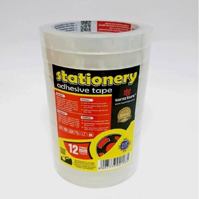 Gambar Isolasi Selotip Stationery Tape NACHI 12mm x 72 Yard dari Berkat Art undefined Tokopedia