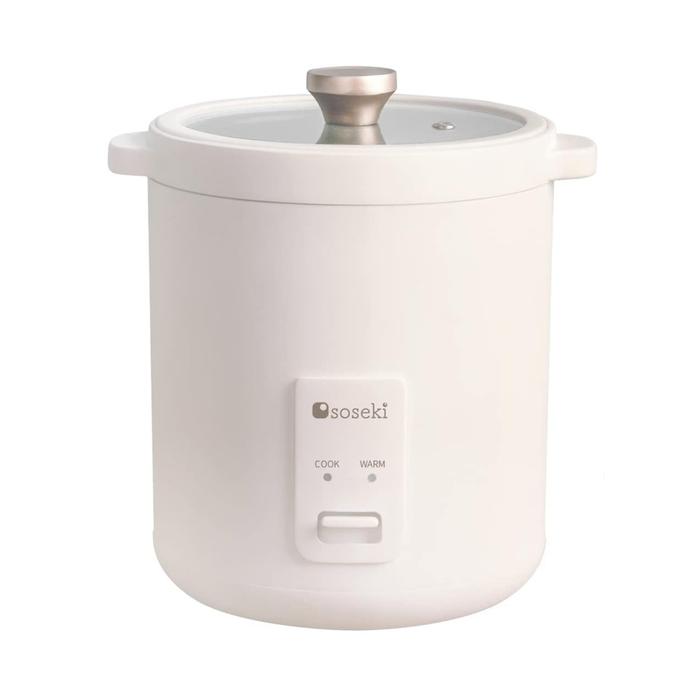 Gambar SOSEKI Rice Cooker Mini Elektrik 0.5L Smart Digital Anti Lengket Putih Listrik - Putih - Mekanis dari SOSEKI Official Store undefined Tokopedia