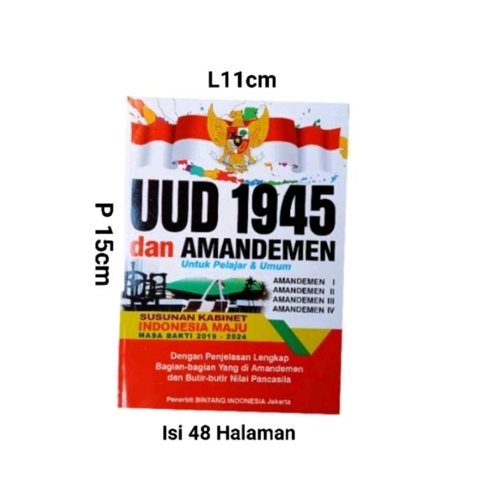 Gambar Buku UUD 1945 lengkaplengkap terbaru ukuran A6(kecil) amandemen terbaru dari Fayara Olshop undefined Tokopedia