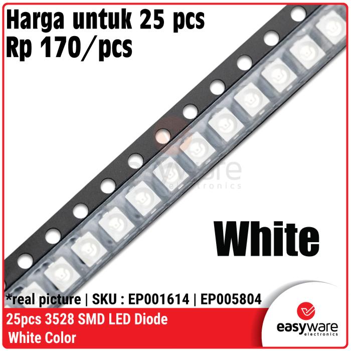 Gambar 25pcs LED SMD 3528 (1210) SMD LED Chip Warm White Red Green Blue Yellow Orange UV Pink RGB Ice Blue 3V SMT LED 1210 3528 Merah Hijau Biru - White dari EasyWare Electronics undefined Tokopedia