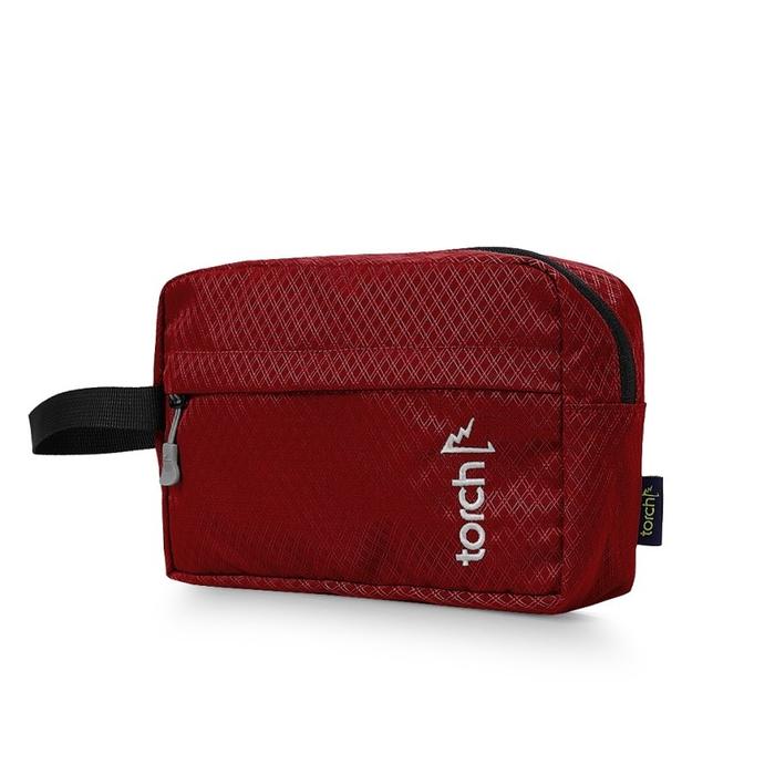Gambar TORCH Pouch Alat Mandi - Seoha Toiletries Pack - maroon dari Torch Lembong Bdg undefined Tokopedia