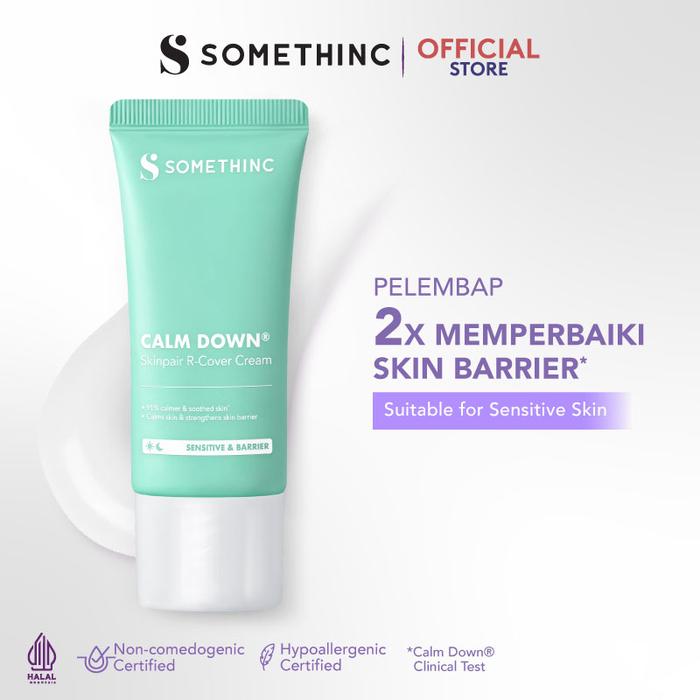 Gambar [Tasya Farasya Approved] SOMETHINC Calm Down! Skinpair Moisturizer - Pelembap Muka untuk Kulit Sensitif, Kemerahan, Kulit Normal. Meredakan Kemerahan & Memperkuat Skin Barrier - 25 gr dari Somethinc undefined Tokopedia