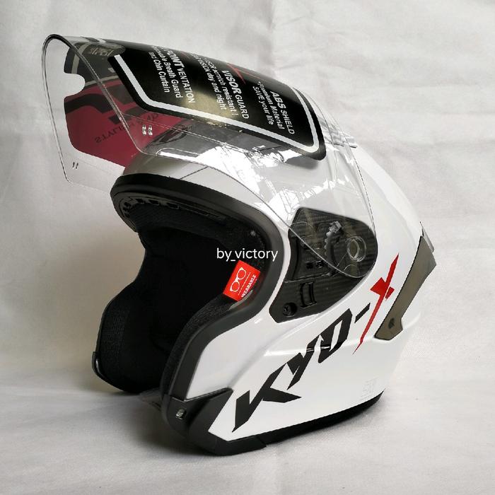 Gambar Helm jpn kyo x series warna  putih glossy visor clear - M dari VICTORY HELM undefined Tokopedia