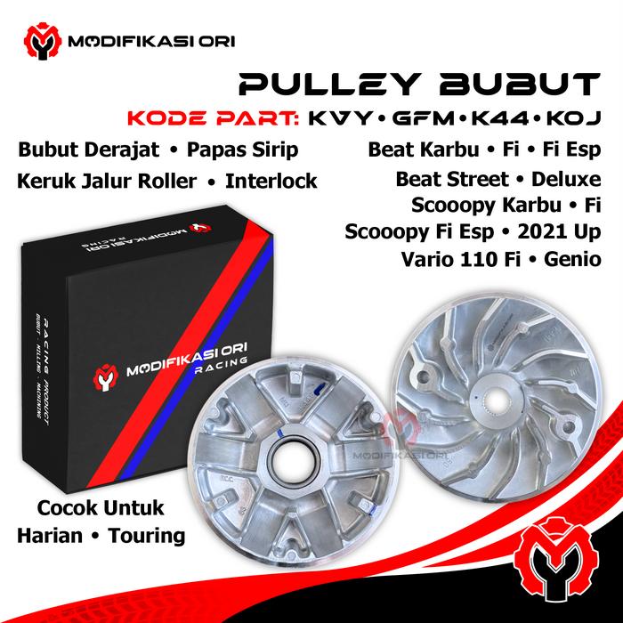 Gambar Beat - Scoopy Pulley Bubut Custom Kirian CVT Racing Ori BUBUT CVT KIRIAN RACING DERAJAT BUBUT PULLEY - Scoopy Fi NoESP dari Modifikasi Ori undefined Tokopedia