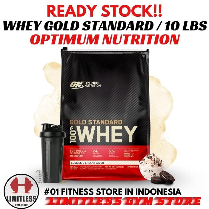 Promo ON WGS Whey Gold Standard 10 lbs Susu Gym Fitness Optimum