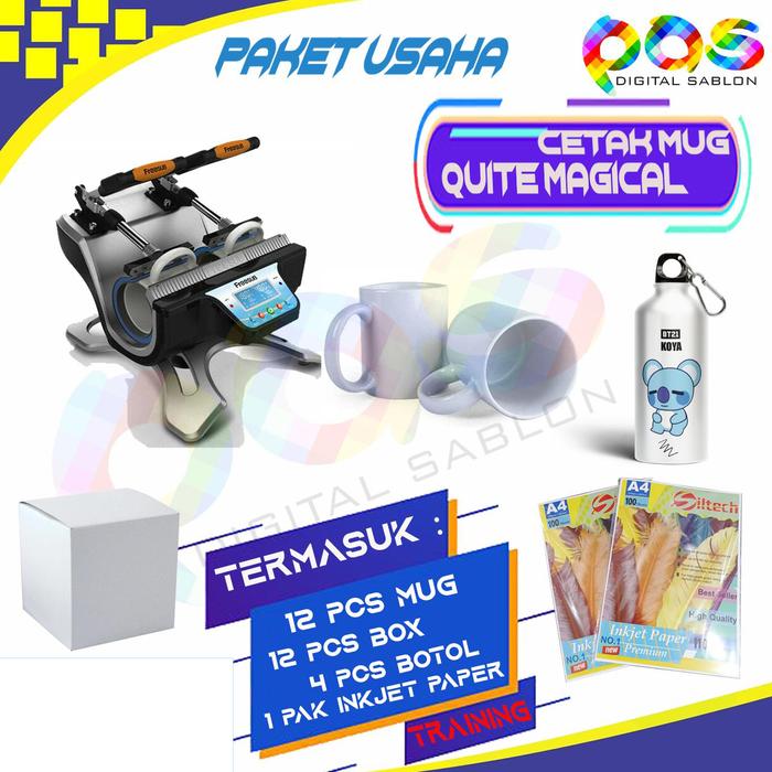 Gambar Paket Usaha Cetak Mug/Gelas ( Mesin Press Mug 2 In 1 ) dari Pas Digital Sablon undefined Tokopedia