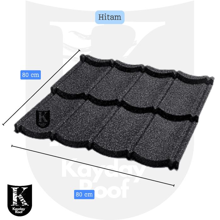 Gambar GENTENG METAL PASIR ZINCALUME CLASSIC 2X4 - Hitam dari cdrgtrr undefined Tokopedia