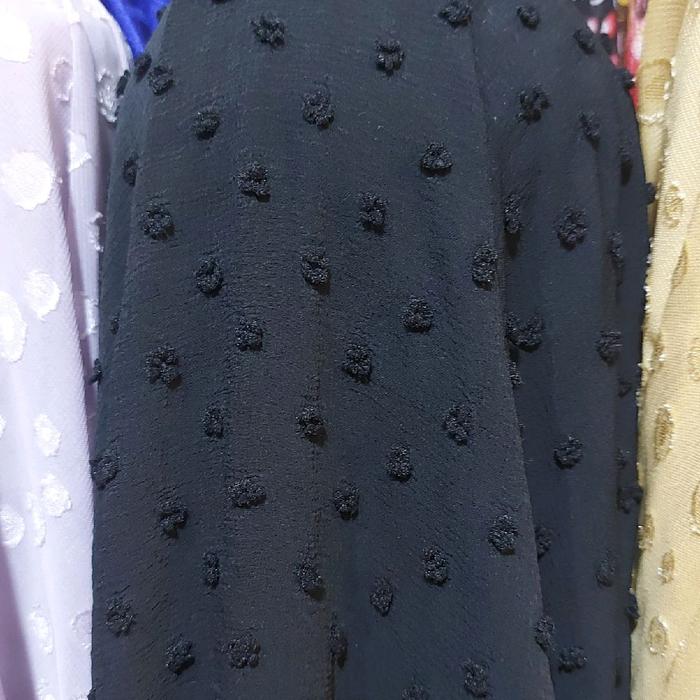 Gambar Kain sifon rubiah bahan gamis dan kerudung lebar 1.50cm. - Hitam dari Robintex undefined Tokopedia