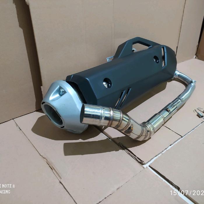 Gambar KNALPOT SETANDAR RACING VARIO 160 PCX 150 160 NMAX AEROX LEXI - Leher saja dari JNS RACING FULL POWER undefined Tokopedia