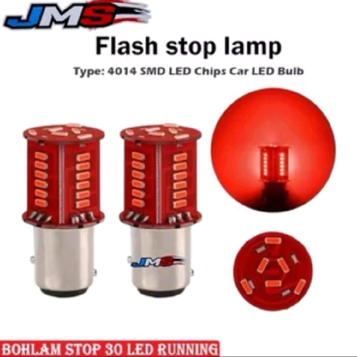 Gambar PROMO LAMPY REM LED 30 MATA RUNNING COB FLASH | BOHLAM STOP 30 LED | LAMPU REM KEXIP SENJA MOTOR BEBEK - MERAH 30LED dari JMS Automotive undefined Tokopedia
