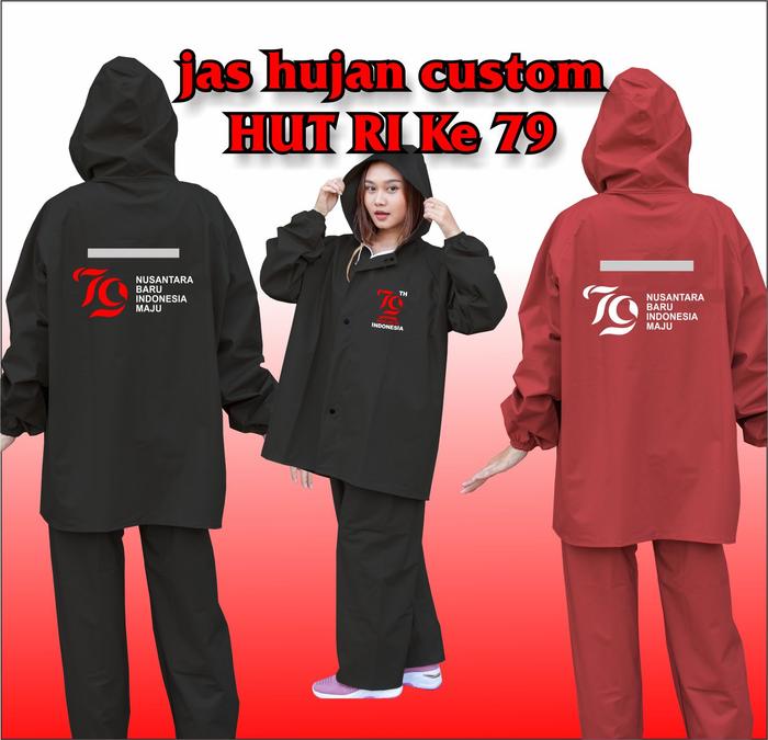 Gambar Jas Hujan Logo HUT RI Ke 79 / Jas hujan HUT RI 2024 dari REY CUSTOM STORE undefined Tokopedia