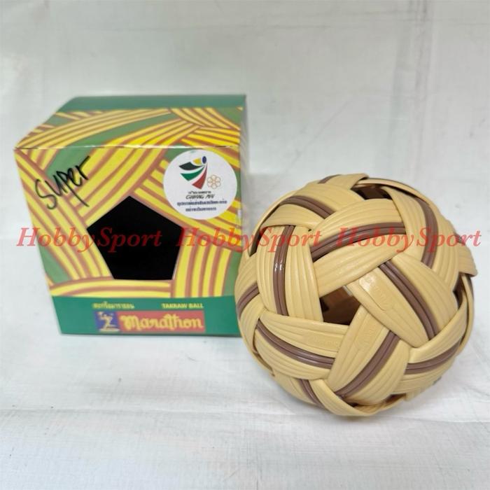 Gambar Bola Takraw Marathon 101 Super Sepak Plastik Ball Soccer Football Top - Kuning-Coklat dari HobbySport undefined Tokopedia