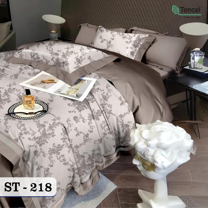 Gambar Sprei Set SUTERA TENCEL ORGANIC 60s Motif 200x200x40 - Xtraking - ST-218 dari Alpha Bed undefined Tokopedia
