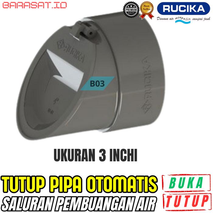 Gambar Penutup pipa paralon buka tutup Automatic Valve Backflow 1 1/2-2- 2 1/2-3-4-6 inchi Anti Tikus Rucika Fitting Pipa Anti Bau Cegah Hewan Masuk Katup - 3 Inc dari SISIQIAN undefined Tokopedia