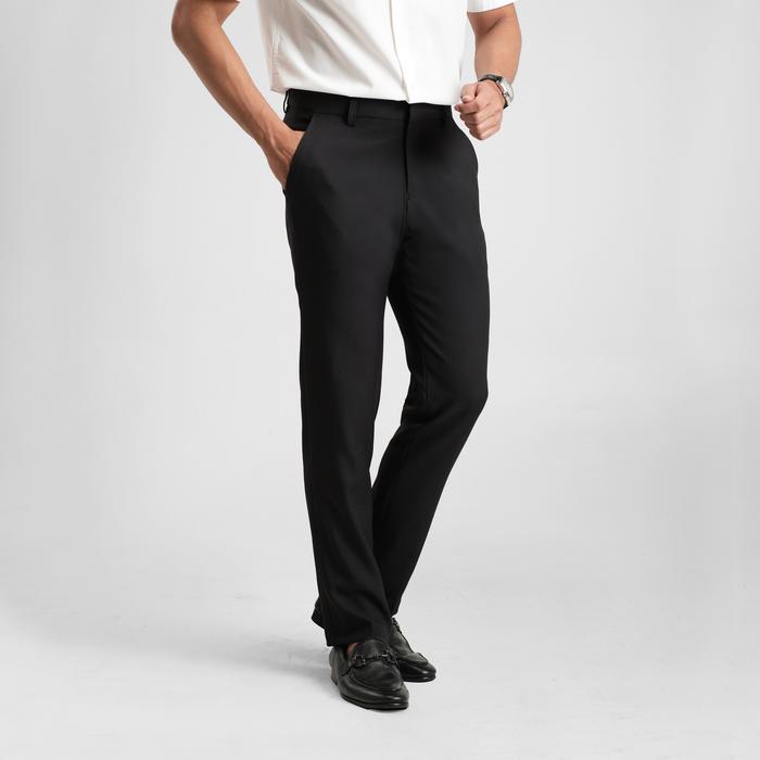 Gambar CUTOFF Ares Formal Pants Celana Bahan Kain Basic Pria Panjang Slim Fit - Black, 36 dari cutoff.id undefined Tokopedia
