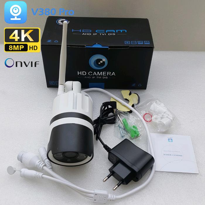 Gambar IP Camera CCTV outdoor Waterproof Kamera WiFi ONVIF HD 8MP Infrared light Aplikasi V380 pro - Tanpa Memory dari online cpgga undefined Tokopedia