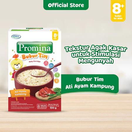 Gambar PROMINA Bubur Tim 8 to 24 Bulan Ati Ayam Kampung 100 g / bubur bayi dari thonah baby shop undefined Tokopedia