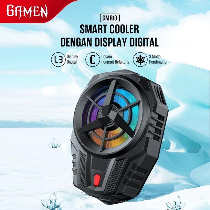 Gambar GAMEN GMR10 Fan Cooler HP Dengan RGB Lightning Dengan 3 Mode Pendinginan Dengan Klip Penjepit For Iphone / Android dari BORNEOCOMBJM undefined Tokopedia