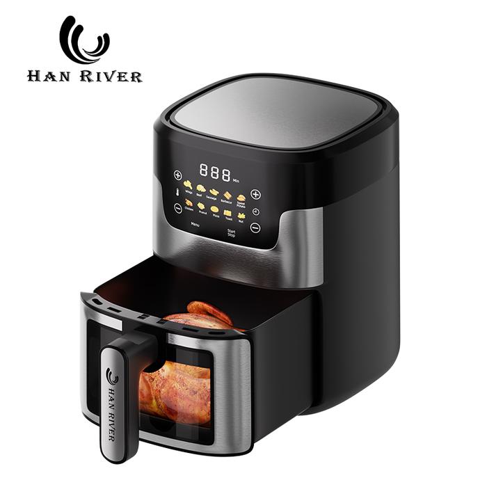 Gambar [COD]HAN RIVER AirFryer 650W Touch Screen Digital kapasitas besar 8L Penggoreng Makanan Serbaguna - Hitam dari HANRIVER KalimantanOfficial undefined Tokopedia