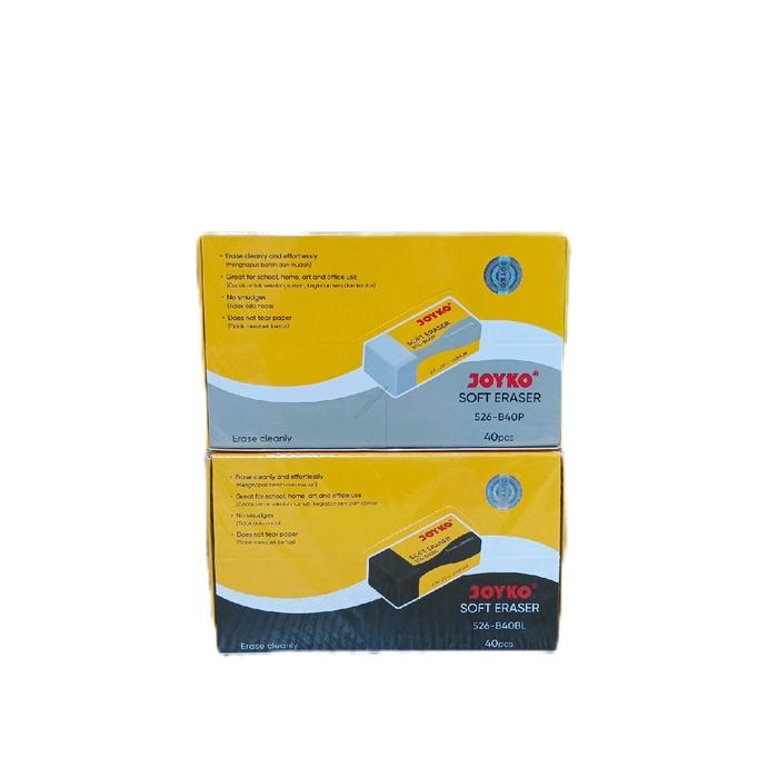 Gambar penghapus joyko 1 pak isi 40pcs warna putih dan hitam Stationery - putih dari hafizah stationery_NEW undefined Tokopedia