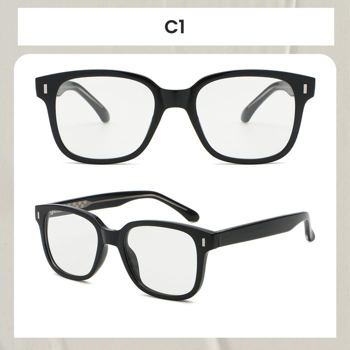 Gambar Kacamata Frame Square PC Lensa Anti Radiasi Bluecromic Kacamata Fashion Pria Wanita Trendy Korea Berrybarton 6263-2 - C1, Frame Only dari berrybarton.kacamata undefined Tokopedia